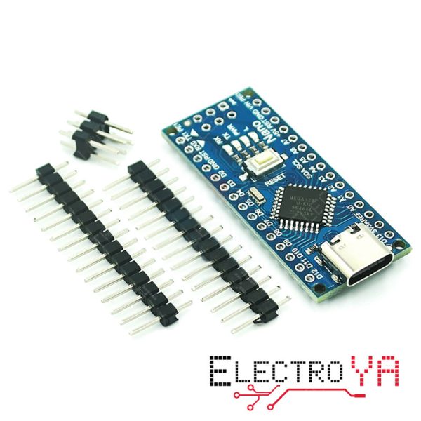 Nano V3.0 ATMEGA328P board with USB-C - non-soldered pins (ARDUINO