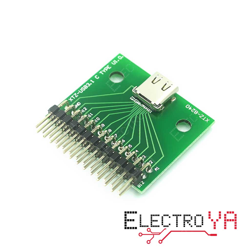 Conector Usb Tipo C Hembra Pcb