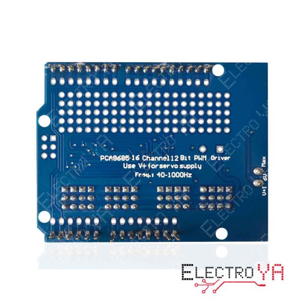 Maximiza tus proyectos de robótica con el Módulo Controlador PWM de 16 Canales y 12-bit en Electroya.com. Compatible con Arduino, perfecto para manejar múltiples servos y dispositivos PWM.