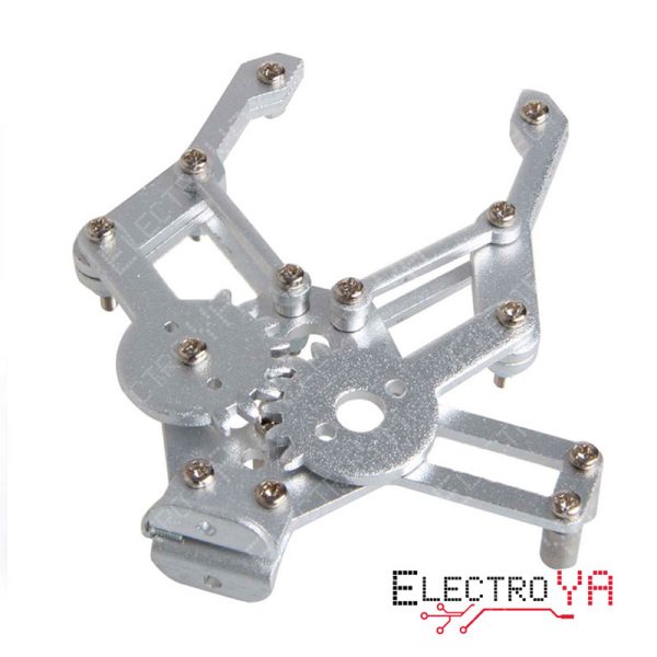 Este kit incluye una garra mecánica diseñada para ser utilizada con servos de tamaño mediano, como el MG995. Ideal para proyectos de robótica y arduino.