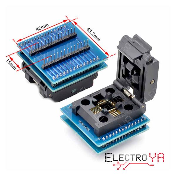 Convierte fácilmente TQFP32 a DIP28 con nuestro adaptador de alta calidad. Ideal para prototipado y desarrollo en placas de prueba estándar. Compra ahora en ElectroYA.