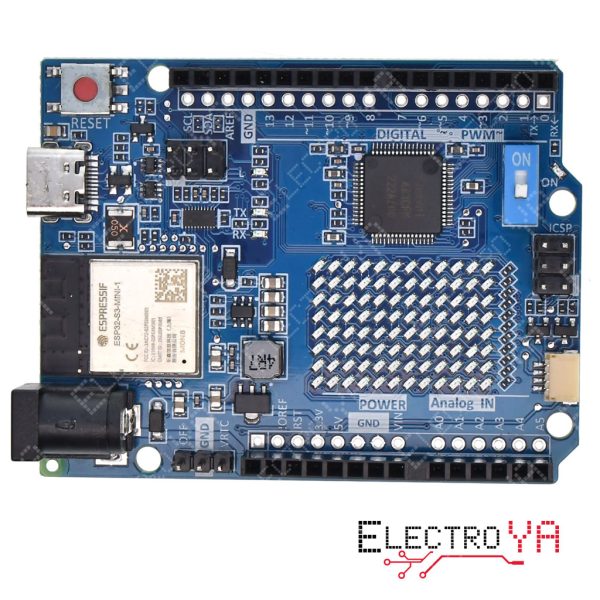 Explora el poder de la placa UNO R4 WiFi, con microcontrolador de 32-bit y conectividad ESP32. Perfecta para proyectos IoT y más.