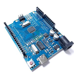 Explora el potencial de tus proyectos de electrónica con la Placa de Desarrollo Uno R3 Atmega328P-U CH340, compatible con Arduino. Conector USB tipo C