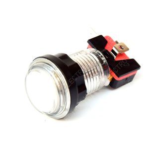 Compra el botón pulsador de 33mm con luz y switch, ideal para máquinas arcade y paneles de control. Fácil instalación en orificio de 24mm. ¡Disponible en Electro YA!