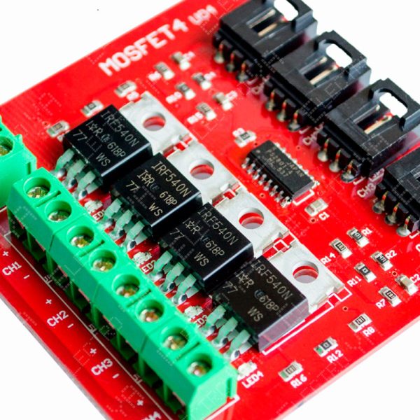 Módulo MOSFET IRF540 de 4 Canales para Control de Cargas