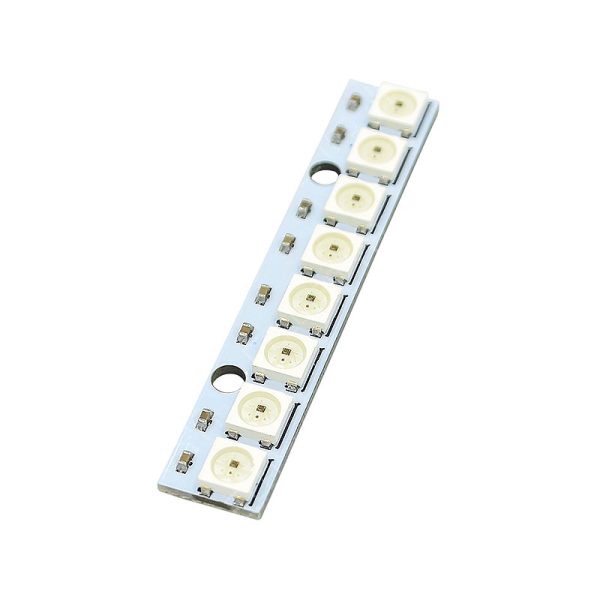 Panel lineal LED RGB WS2812 de 8 LEDs programable