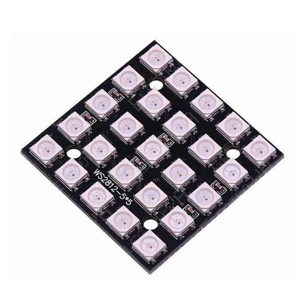 Panel LED RGB WS2812 de 25 LEDs programable