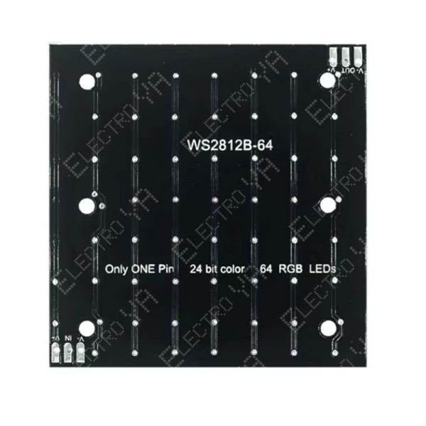 Panel LED RGB WS2812 de 64 LEDs programable