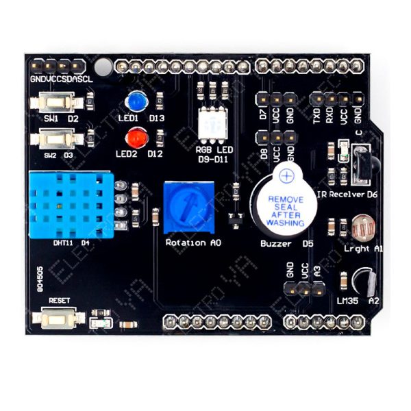 Módulo de Expansión Multifunción 9 en 1 con DHT11 y LM35 para proyectos Arduino