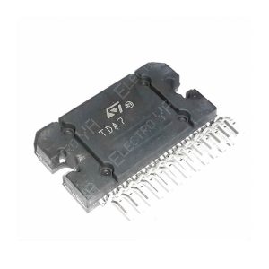 Chip amplificador TDA7388, 4x41W, Clase AB, encapsulado Flexiwatt25, para sistemas de audio en automóviles.