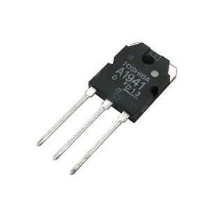 Transistor 2SA1941 PNP (TO-3P), 140V, 10A, 100W, para amplificadores de audio y control de potencia.