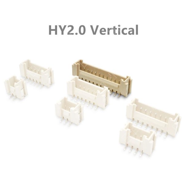 Conector HY2.0mm vertical con cierre de seguridad, 10 pines, diseñado para PCB, sistemas de control y electrónica compacta.