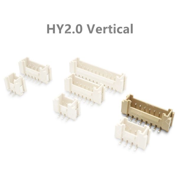 Conector HY2.0mm vertical con cierre de seguridad, 8 pines, diseñado para PCB, sistemas de control y electrónica compacta.