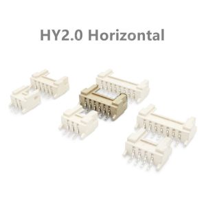 Conector HY2.0mm horizontal con cierre de seguridad, 7 pines, diseñado para PCB, sistemas de control y electrónica compacta.